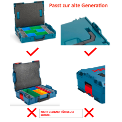 InsetBoxen D3 (Grün/Grau) und Deckeleinlage für die L-BOXX 102