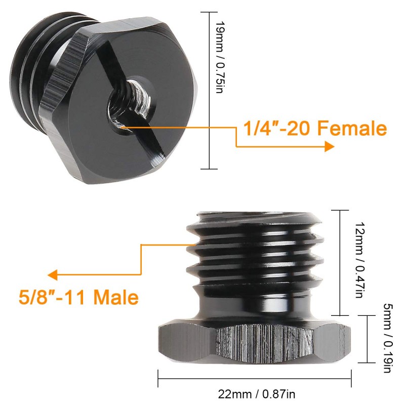 SCHRAUBEN ADAPTER 1/4" -20 AUF 5/8"-11 FÜR STATIV