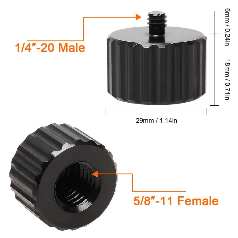 Firecore Schrauben Adapter 5/8"-11 auf 1/4" -20 für Stativ