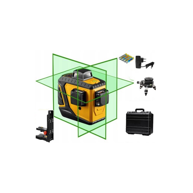 Delari 903CG Selbstnivellierender Kreuzlinienlaser Set im Koffer mit Stativ