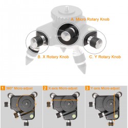 Feinjustieren Ministativ AT2 Drehbasis für Baulaser Kreuzlinienlaser