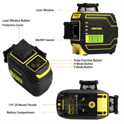 Firecore Linienlaser F94T-XG in Koffer und 3,7m Teleskopstange